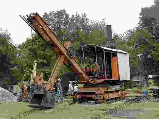 A Massive Bucyrus Steam Shovel Excavating A Hillside, Showcasing Its Immense Size And Power. New Works Of The Bucyrus Steam Shovel And Dredge Company