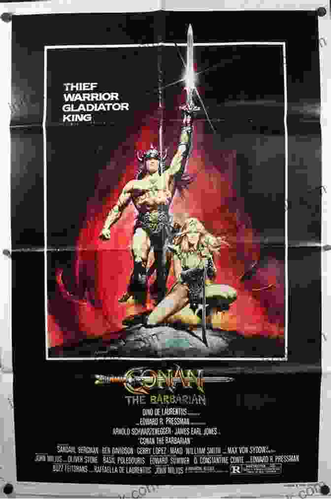 A Poster For The 1993 Film Conan The Barbarian, Featuring Arnold Schwarzenegger As The Titular Character. The Poster Is Dark And Atmospheric, With Conan Standing In The Foreground, His Sword Drawn And His Muscles Rippling. Behind Him, A Group Of Warriors Battle In A Swirling Vortex Of Dust And Sand. Conan The Barbarian (1970 1993) #70 Roy Thomas